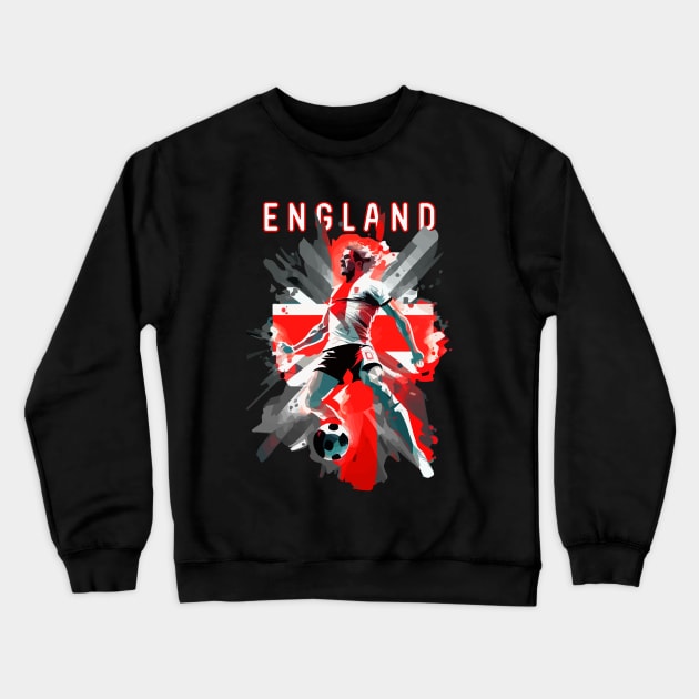 England Soccer Quality Art Design Crewneck Sweatshirt by AlNoah